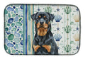 Rottweiler Coastal Sea Glass Dish Drying Mat Absorbent Dish Drying Mat Pad for Kitchen Counter Dish Drainer Mat for Countertop, 14 x 21", Multicolor