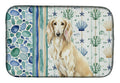 Cream Saluki Coastal Sea Glass Dish Drying Mat Absorbent Dish Drying Mat Pad for Kitchen Counter Dish Drainer Mat for Countertop, 14 x 21", Multicolor