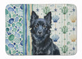 Schipperke Coastal Sea Glass Memory Foam Kitchen Mat Machine Washable Anti-Fatigue Cushion Comfort Bath or Kitchen Rug