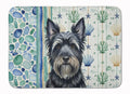 Black Skye Terrier Coastal Sea Glass Memory Foam Kitchen Mat Machine Washable Anti-Fatigue Cushion Comfort Bath or Kitchen Rug