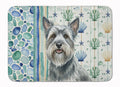 Gray Skye Terrier Coastal Sea Glass Memory Foam Kitchen Mat Machine Washable Anti-Fatigue Cushion Comfort Bath or Kitchen Rug