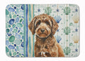 Spanish Water Dog Coastal Sea Glass Memory Foam Kitchen Mat Machine Washable Anti-Fatigue Cushion Comfort Bath or Kitchen Rug