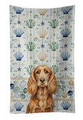 Sussex Spaniel Coastal Sea Glass Kitchen Towel Velour Plush Front and Cotton Loop Back Machine Washable