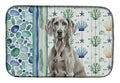 Weimaraner Coastal Sea Glass Dish Drying Mat Absorbent Dish Drying Mat Pad for Kitchen Counter Dish Drainer Mat for Countertop, 14 x 21", Multicolor