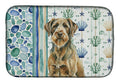 Chestnut Wirehaired Pointing Griffon Coastal Sea Glass Dish Drying Mat Absorbent Dish Drying Mat Pad for Kitchen Counter Dish Drainer Mat for Countertop, 14 x 21", Multicolor