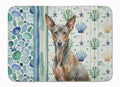 Xoloitzcuintli Coastal Sea Glass Memory Foam Kitchen Mat Machine Washable Anti-Fatigue Cushion Comfort Bath or Kitchen Rug
