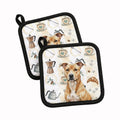 Fawn American Staffordshire Terrier Coffee Bar Pot Holder Set of 2 Heat Resistant Quilted Hot Pads 7.5 x 7.5 Inch, Insulated Kitchen Trivets for Cooking & Baking
