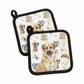 Anatolian Shepherd Dog Coffee Bar Pot Holder Set of 2 Heat Resistant Quilted Hot Pads 7.5 x 7.5 Inch, Insulated Kitchen Trivets for Cooking & Baking