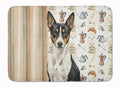 Black and White Basenji Coffee Bar Memory Foam Kitchen Mat Machine Washable Anti-Fatigue Cushion Comfort Bath or Kitchen Rug