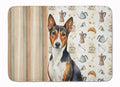 Tricolor and White Basenji Coffee Bar Memory Foam Kitchen Mat Machine Washable Anti-Fatigue Cushion Comfort Bath or Kitchen Rug