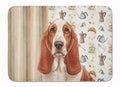 Red and White Basset Hound Coffee Bar Memory Foam Kitchen Mat Machine Washable Anti-Fatigue Cushion Comfort Bath or Kitchen Rug