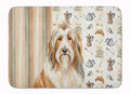 Fawn Bearded Collie Coffee Bar Memory Foam Kitchen Mat Machine Washable Anti-Fatigue Cushion Comfort Bath or Kitchen Rug