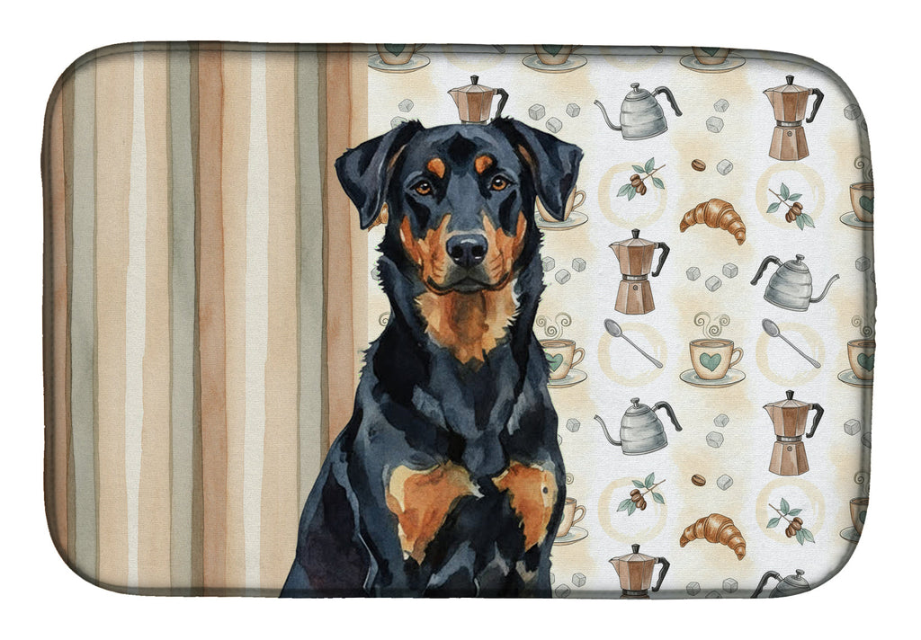Beauceron Coffee Bar Dish Drying Mat Absorbent Dish Drying Mat Pad for Kitchen Counter Dish Drainer Mat for Countertop, 14 x 21", Multicolor