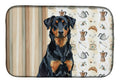 Beauceron Coffee Bar Dish Drying Mat Absorbent Dish Drying Mat Pad for Kitchen Counter Dish Drainer Mat for Countertop, 14 x 21", Multicolor