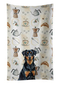 Beauceron Coffee Bar Kitchen Towel Velour Plush Front and Cotton Loop Back Machine Washable