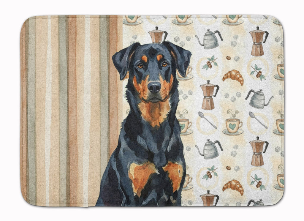 Beauceron Coffee Bar Memory Foam Kitchen Mat Machine Washable Anti-Fatigue Cushion Comfort Bath or Kitchen Rug
