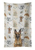 Belgian Malinois Coffee Bar Kitchen Towel Velour Plush Front and Cotton Loop Back Machine Washable