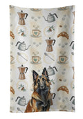 Belgian Tervuren Coffee Bar Kitchen Towel Velour Plush Front and Cotton Loop Back Machine Washable