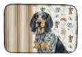 Bluetick Coonhound Coffee Bar Dish Drying Mat Absorbent Dish Drying Mat Pad for Kitchen Counter Dish Drainer Mat for Countertop, 14 x 21", Multicolor