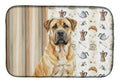 Fawn Boerboel Coffee Bar Dish Drying Mat Absorbent Dish Drying Mat Pad for Kitchen Counter Dish Drainer Mat for Countertop, 14 x 21", Multicolor