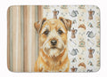 Wheaten Border Terrier Coffee Bar Memory Foam Kitchen Mat Machine Washable Anti-Fatigue Cushion Comfort Bath or Kitchen Rug