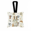 Borzoi Coffee Bar Hanging Square Fabric Ornament 3.5 � 3.5 Decorative Door-Knob & Tree Hanger, Soft Fabric