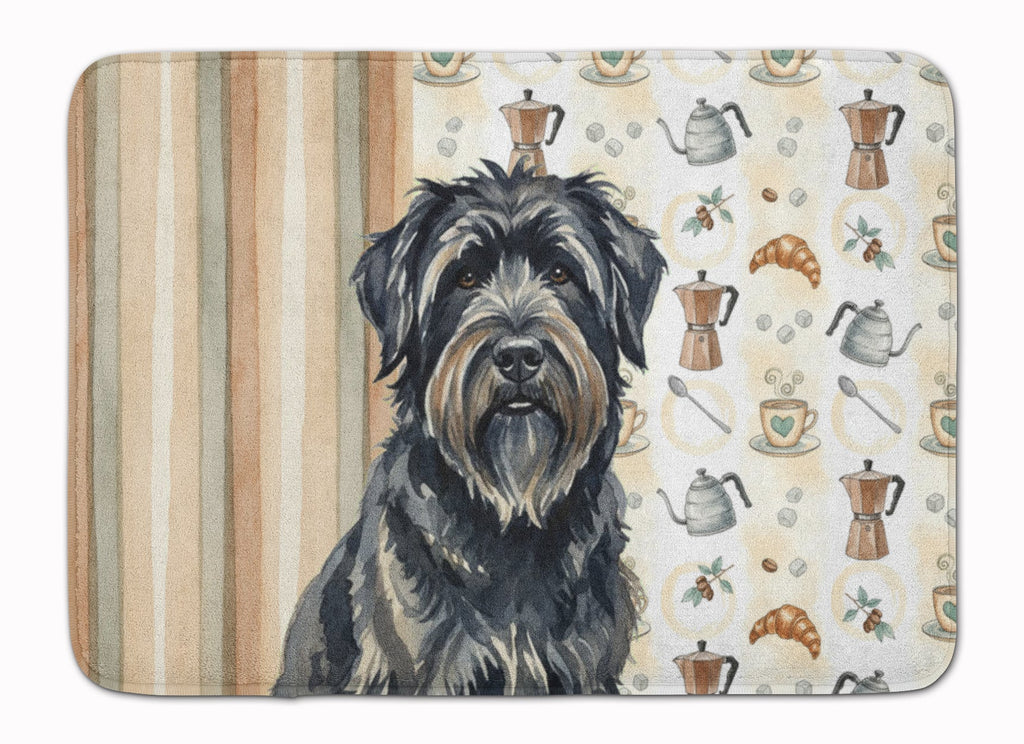 Bouvier des Flandres Coffee Bar Memory Foam Kitchen Mat Machine Washable Anti-Fatigue Cushion Comfort Bath or Kitchen Rug