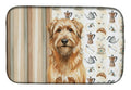 Tawny Briard Coffee Bar Dish Drying Mat Absorbent Dish Drying Mat Pad for Kitchen Counter Dish Drainer Mat for Countertop, 14 x 21", Multicolor