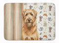 Tawny Briard Coffee Bar Memory Foam Kitchen Mat Machine Washable Anti-Fatigue Cushion Comfort Bath or Kitchen Rug