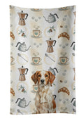 Roan Brittany Coffee Bar Kitchen Towel Velour Plush Front and Cotton Loop Back Machine Washable