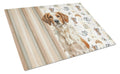 Roan Brittany Coffee Bar Cutting Board Tempered Glass Kitchen Cutting Surface, Heat Resistant Chopping, Non-Slip Feet, Food Prep & Serving