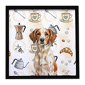 Roan Brittany Coffee Bar Framed Metal Print Bathroom, Kitchen, Office, Home Decor Wall Art Ready to Hang, Square, 8X8