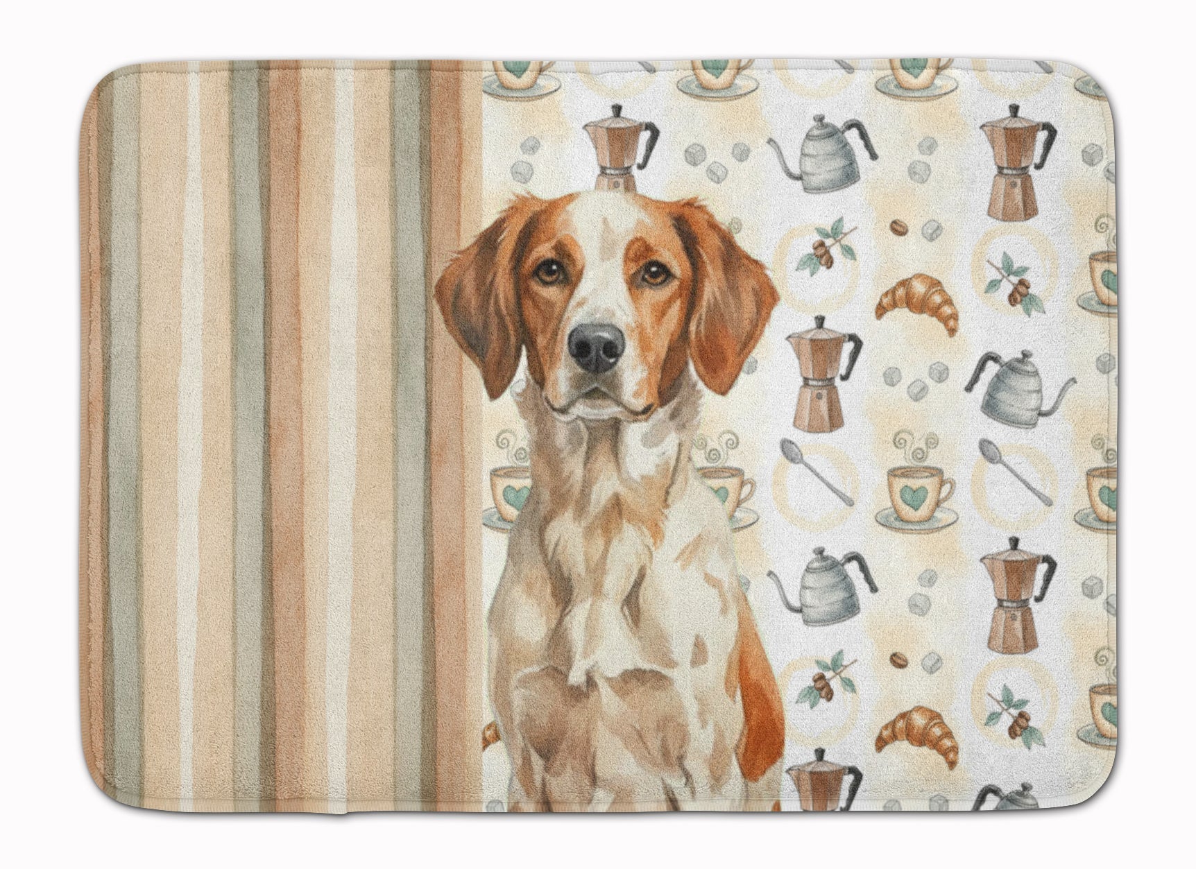Roan Brittany Coffee Bar Memory Foam Kitchen Mat Machine Washable Anti-Fatigue Cushion Comfort Bath or Kitchen Rug