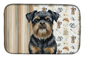 Black and Tan Brussels Griffon Coffee Bar Dish Drying Mat Absorbent Dish Drying Mat Pad for Kitchen Counter Dish Drainer Mat for Countertop, 14 x 21", Multicolor