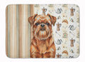 Red Brussels Griffon Coffee Bar Memory Foam Kitchen Mat Machine Washable Anti-Fatigue Cushion Comfort Bath or Kitchen Rug