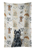 Cane Corso Coffee Bar Kitchen Towel Velour Plush Front and Cotton Loop Back Machine Washable
