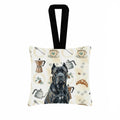 Cane Corso Coffee Bar Hanging Square Fabric Ornament 3.5 � 3.5 Decorative Door-Knob & Tree Hanger, Soft Fabric