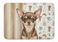 Chocolate Chihuahua Coffee Bar Memory Foam Kitchen Mat Machine Washable Anti-Fatigue Cushion Comfort Bath or Kitchen Rug