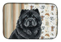 Black Chow Chow Coffee Bar Dish Drying Mat Absorbent Dish Drying Mat Pad for Kitchen Counter Dish Drainer Mat for Countertop, 14 x 21", Multicolor