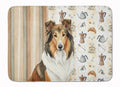 Sable Collie Coffee Bar Memory Foam Kitchen Mat Machine Washable Anti-Fatigue Cushion Comfort Bath or Kitchen Rug