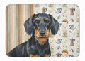 Wirehaired Black and Tan Dachshund Coffee Bar Memory Foam Kitchen Mat Machine Washable Anti-Fatigue Cushion Comfort Bath or Kitchen Rug