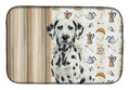 Dalmatian Coffee Bar Dish Drying Mat Absorbent Dish Drying Mat Pad for Kitchen Counter Dish Drainer Mat for Countertop, 14 x 21", Multicolor