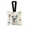 Dalmatian Coffee Bar Hanging Square Fabric Ornament 3.5 � 3.5 Decorative Door-Knob & Tree Hanger, Soft Fabric