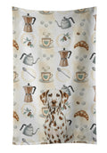 Liver Dalmatian Coffee Bar Kitchen Towel Velour Plush Front and Cotton Loop Back Machine Washable