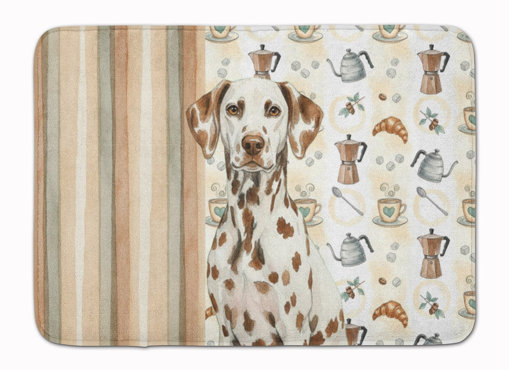 Liver Dalmatian Coffee Bar Memory Foam Kitchen Mat Machine Washable Anti-Fatigue Cushion Comfort Bath or Kitchen Rug