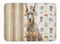 Fawn Doberman Pinscher Coffee Bar Memory Foam Kitchen Mat Machine Washable Anti-Fatigue Cushion Comfort Bath or Kitchen Rug