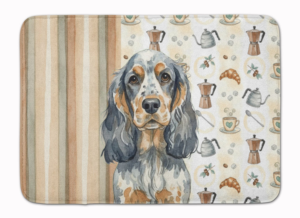 Blue Roan & Tan English Cocker Spaniel Coffee Bar Memory Foam Kitchen Mat Machine Washable Anti-Fatigue Cushion Comfort Bath or Kitchen Rug
