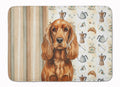 Red English Cocker Spaniel Coffee Bar Memory Foam Kitchen Mat Machine Washable Anti-Fatigue Cushion Comfort Bath or Kitchen Rug