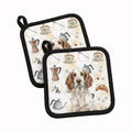 Liver Belton English Setter Coffee Bar Pot Holder Set of 2 Heat Resistant Quilted Hot Pads 7.5 x 7.5 Inch, Insulated Kitchen Trivets for Cooking & Baking