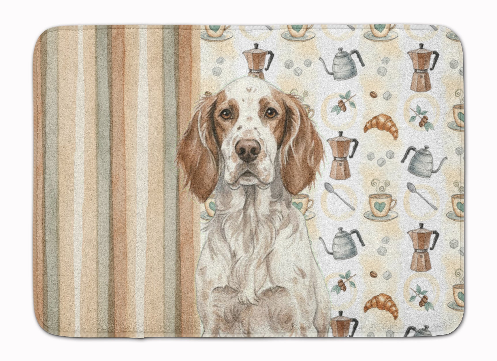 Liver Belton English Setter Coffee Bar Memory Foam Kitchen Mat Machine Washable Anti-Fatigue Cushion Comfort Bath or Kitchen Rug